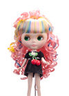 Limited Edition : Sweetie young lady with half up long wavy hair in Rainbow colors.Pink is the best choice as the base color to show the romantic feel.
